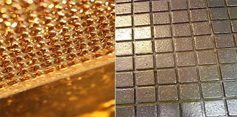 swarovski crystal carpet 24k gold cork mosaic Swarovski Crystal and Gold Flooring   polish up your concept of luxury