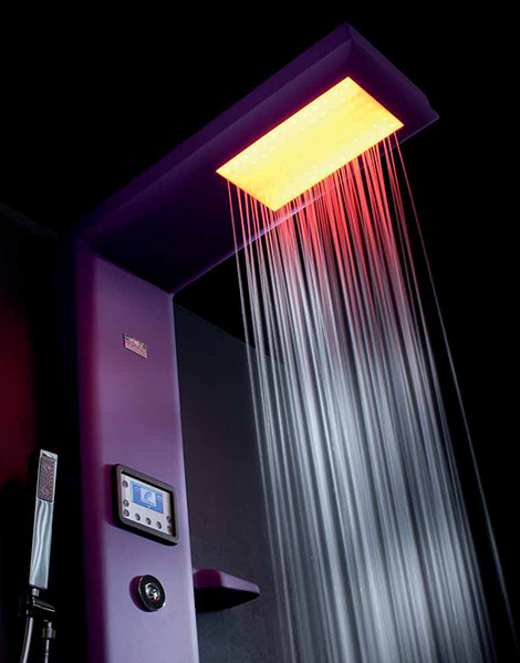 Thermostatic Shower Column with Hydrotherapy, Chromatherapy, Radio by Hafro – new Etoile