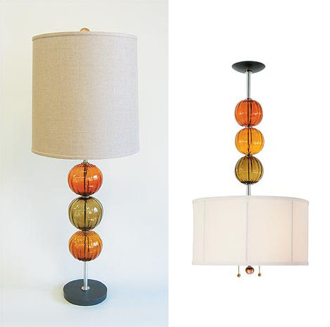 Hand-blown glass lamp by Tracy Glover – made to order glass lamps