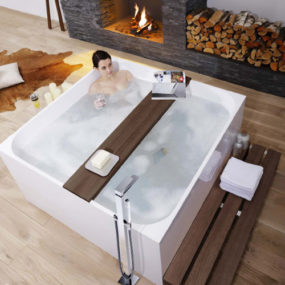 Mineral Bath Tub by Treos –  modern free standing tub