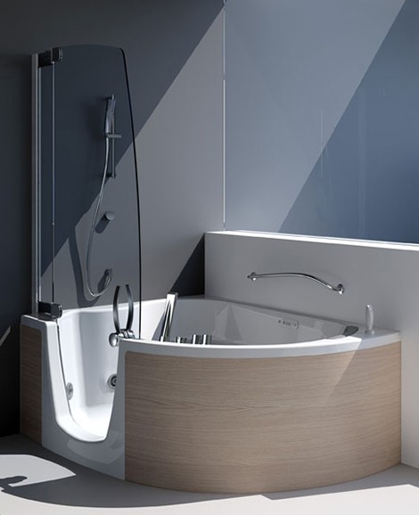 Tub Shower Combination from Teuco – corner tub