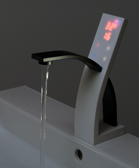 Digital Basin Mixer – new v-touch mixer with a touch-pad by Vado