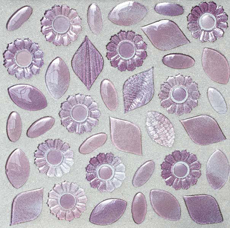 vetrovivo mosaics foglie fantasia mix crystal purple