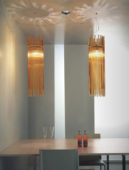 vistosi ceiling double lamp diadema gold Glass Ceiling Lamp from Vistosi   Diadema lighting fixtures