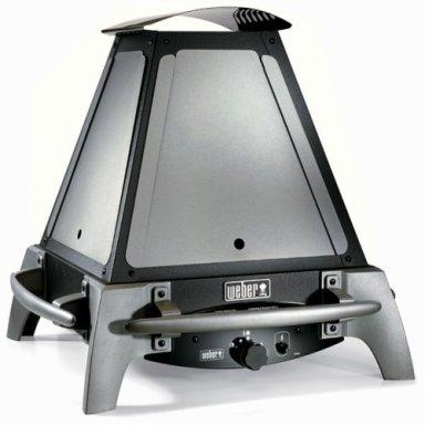 weber flame 27000 WE838NAT gas fireplace Weber Flame Outdoor Gas Fireplace   campfire with the push of a button