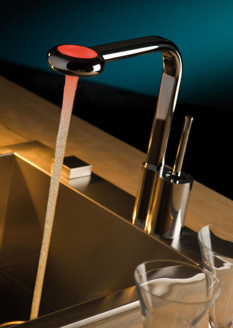 webert arcobaleno kitchen faucet LED Faucet from Webert   new Arcobaleno contemporary kitchen faucet