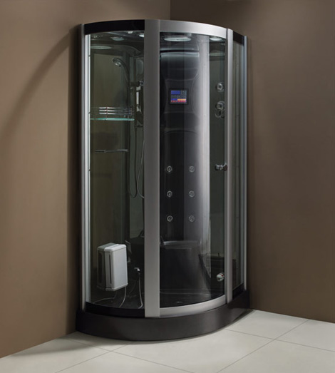 New Steam Shower Cabins from Wellgems – dark color from the Netherlands!