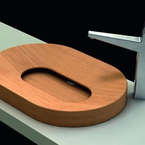 Wood Vessel Sinks – above counter vessels from Palazzani