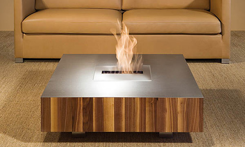 wooden coffee tables burner kit schulte design 2 Wooden Coffee Tables with sliding top and burner kit, by Schulte Design