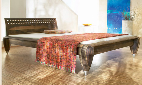 zack design bed sierra nova walnut wood