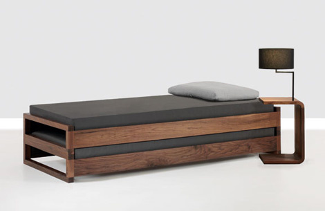 zeitraum guest bed nitestand Contemporary Bed by Zeitraum   new Guest bed is 2 beds in 1