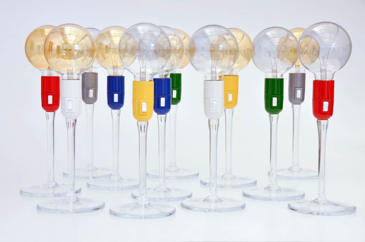 cheerful champagne glass shaped table lamps 1