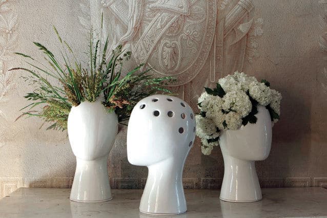 The Ceramic Wig Vase Is A Manikin Head Reinterpreted