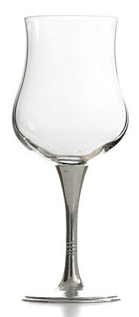 arte italica wine glasses tulipani 2 Pewter Wine Glasses from Arte Italica   Tulipani Glasses