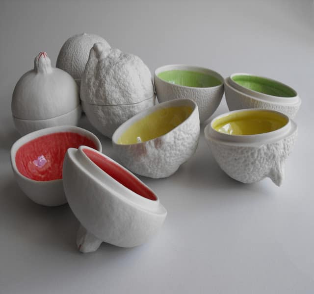 bi color fruit shaped porcelain bowls 3
