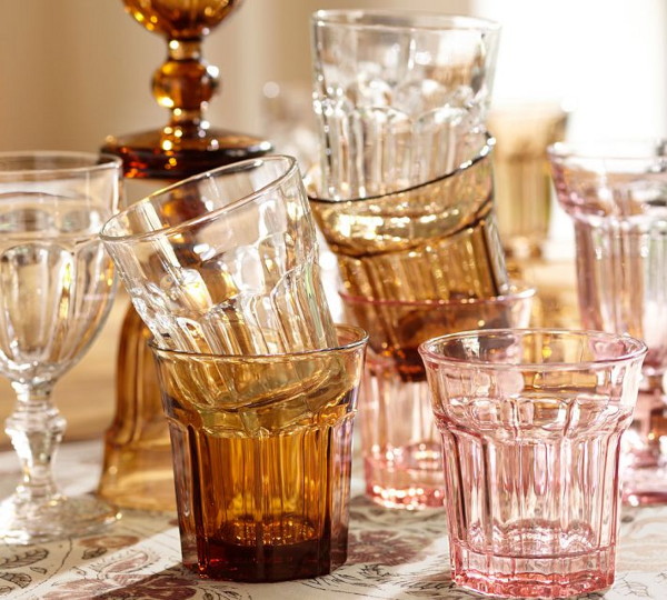 colorful cafe glassware by pottery barn 5