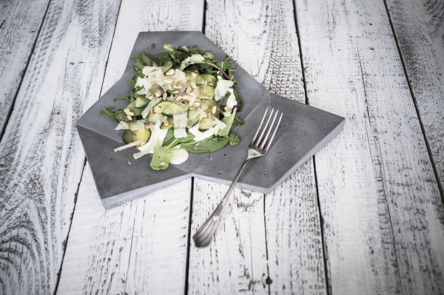 Concrete Tableware for Tasty Looking Meals