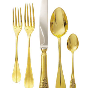 Gold Flatware Set by Siecle – classic French flatware