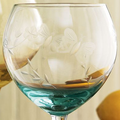 lenox butterfly meadow balloon wine glasses Lenox Butterfly Meadow Glassware Set   Mixed Balloon Wine Glasses, set of 4