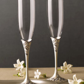 Silver Flutes from Lenox – Opal Innocence Silver Plated Flute Pair