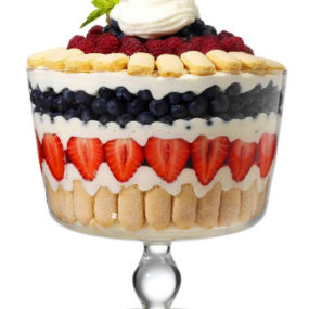 Trifle Bowl with Lid by Luigi Bormioli & Fruit Trifle Recipe Dessert
