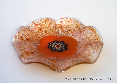 torida glass rouge poppy dinnerware 4
