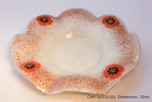 torida glass rouge poppy dinnerware 6