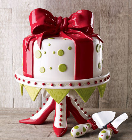 whimsical horchow cake stand