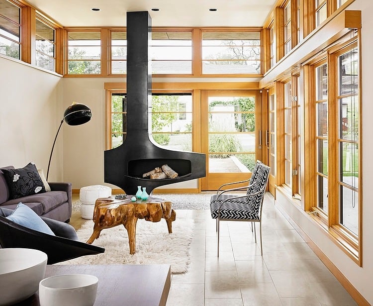 balinese influenced modern texas home zen atmosphere 5 fireplace