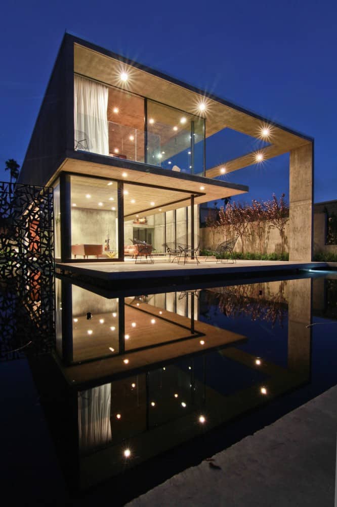 concrete residential architecture designed spacious 18 lights