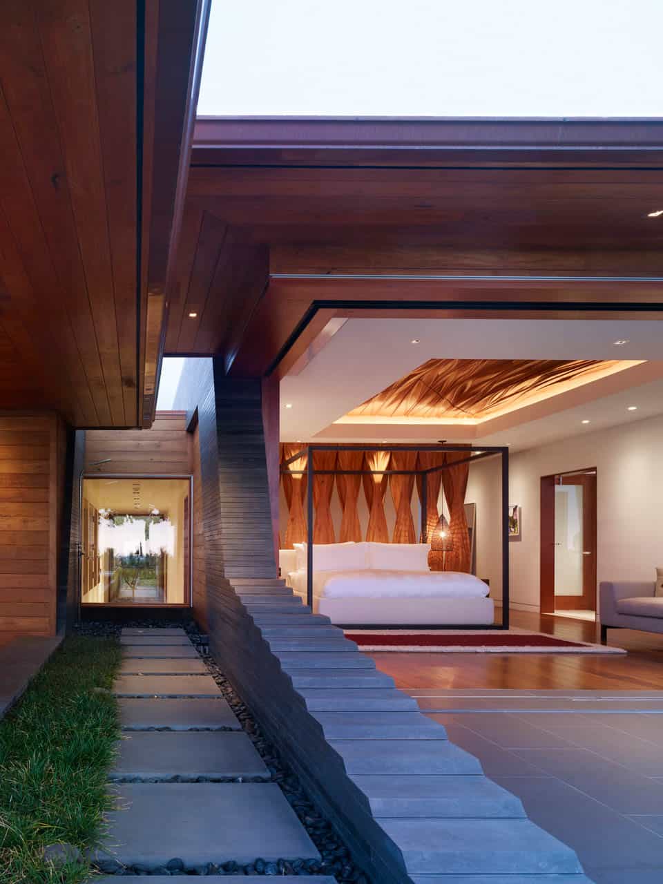eco friendly kona home hawaiian craftsmanship modern details 17 corridor