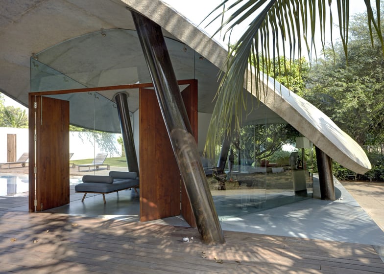 indoor outdoor home india sheltered concrete leaves 4 living