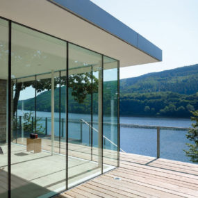Lake House Above Rur Reservoir in Germany is Minimalist Masterpiece