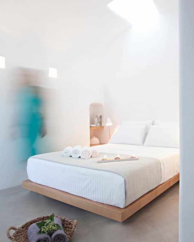 villa greece combines old world charm modern minimalism 16 bedroom2