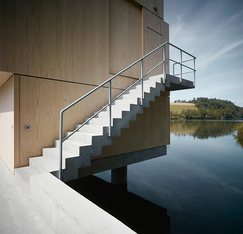 dock connects lake building shore switzerland 3 stairs