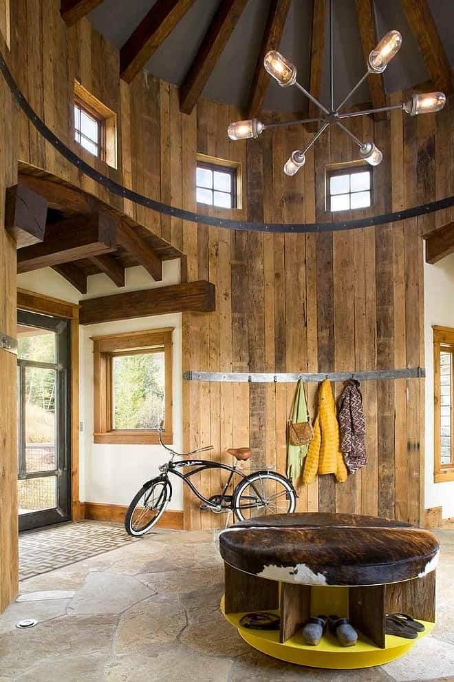 Turret Home with Rustic Interiors