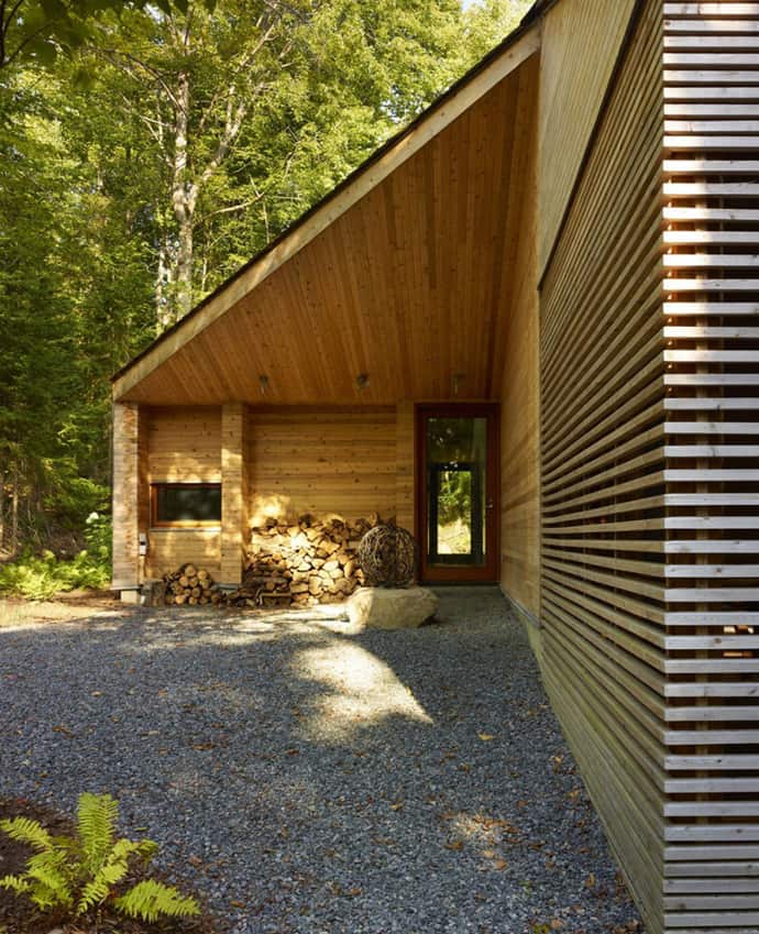 lakeside residence wrapped cedar glass 3 entry