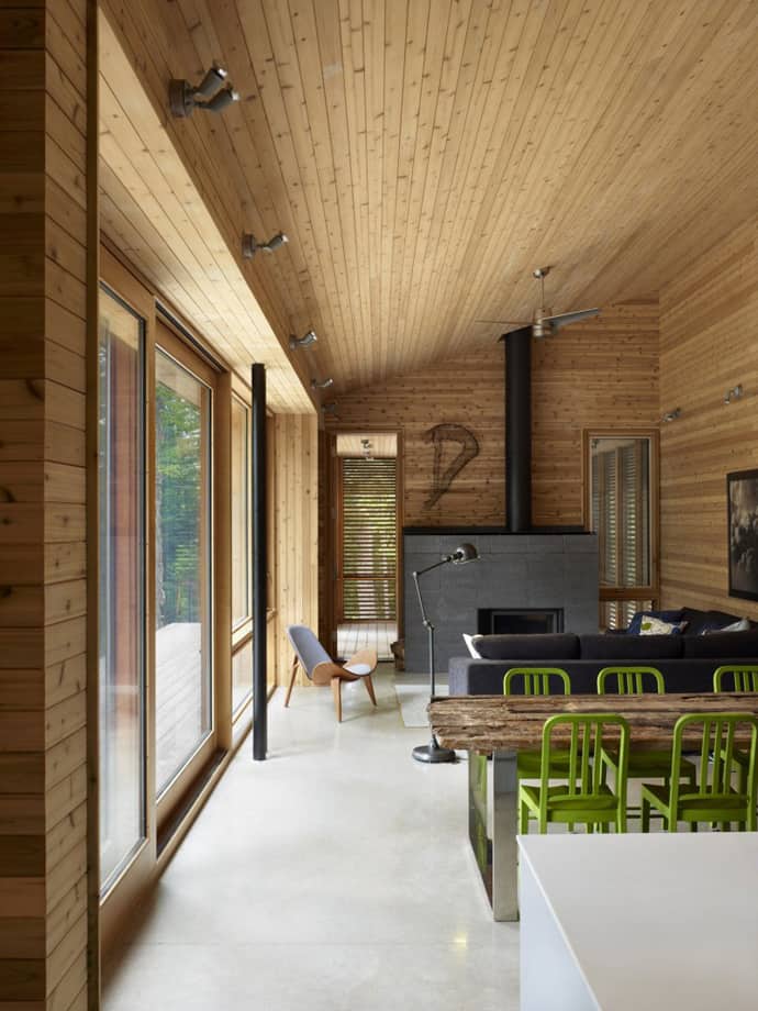 lakeside residence wrapped cedar glass 8 social zones