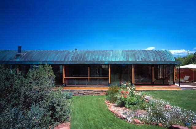 desert dwelling copper clad barrel roof 15 garden