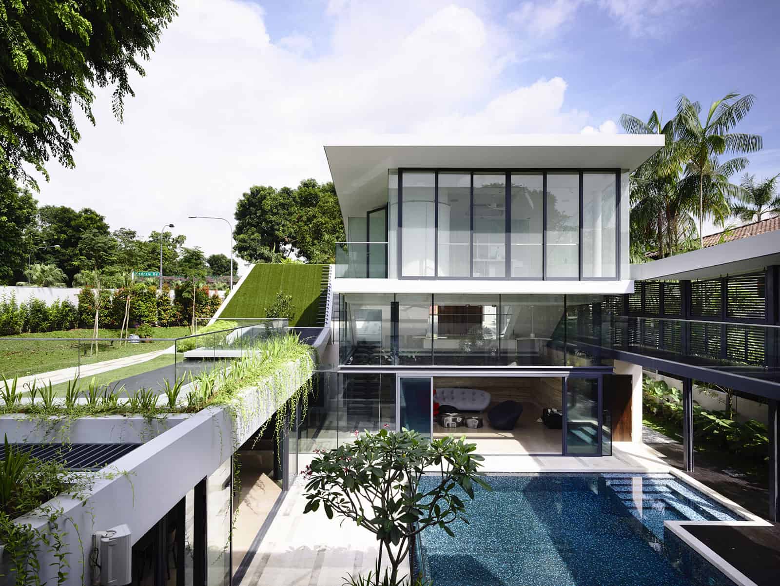 villa plans with swimming pool