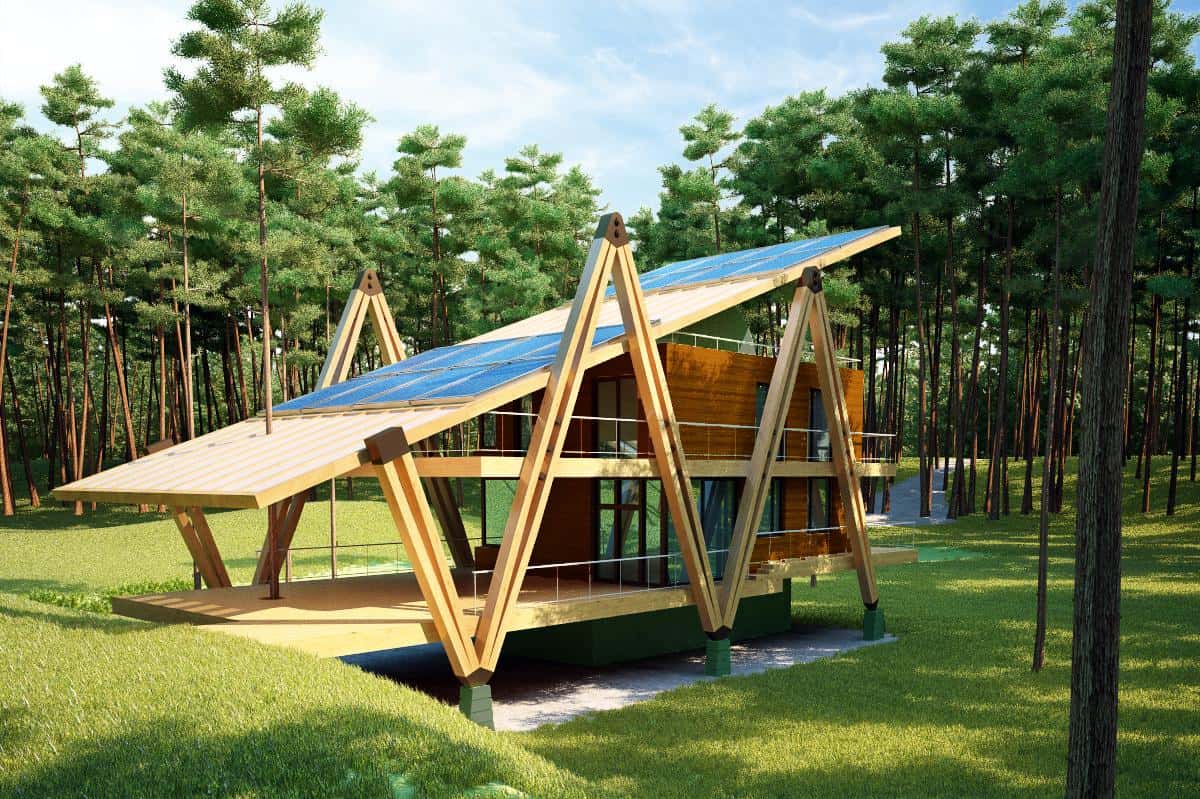 Energy Efficient Grasshopper Shaped House