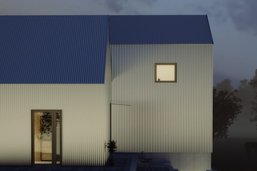 gabled aluminium home corrugated minimalist facade 11 exterior
