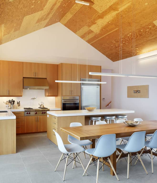 barn style home studio feature douglas fir ceilings trim 4 kitchen