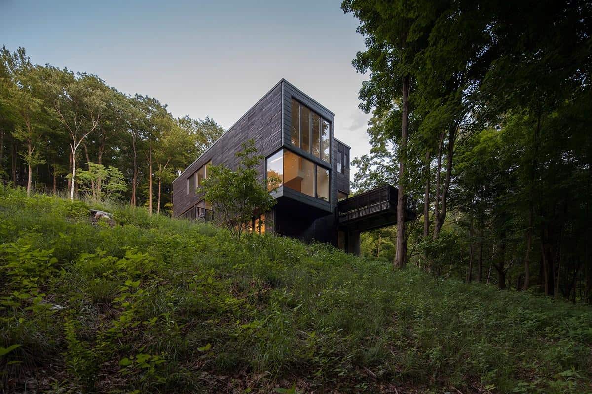 forest home tucked cantilevered terraced site 2