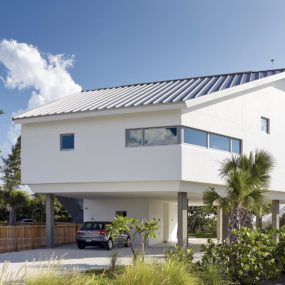 Beachfront House Built with Poured Concrete to Withstand Hurricanes