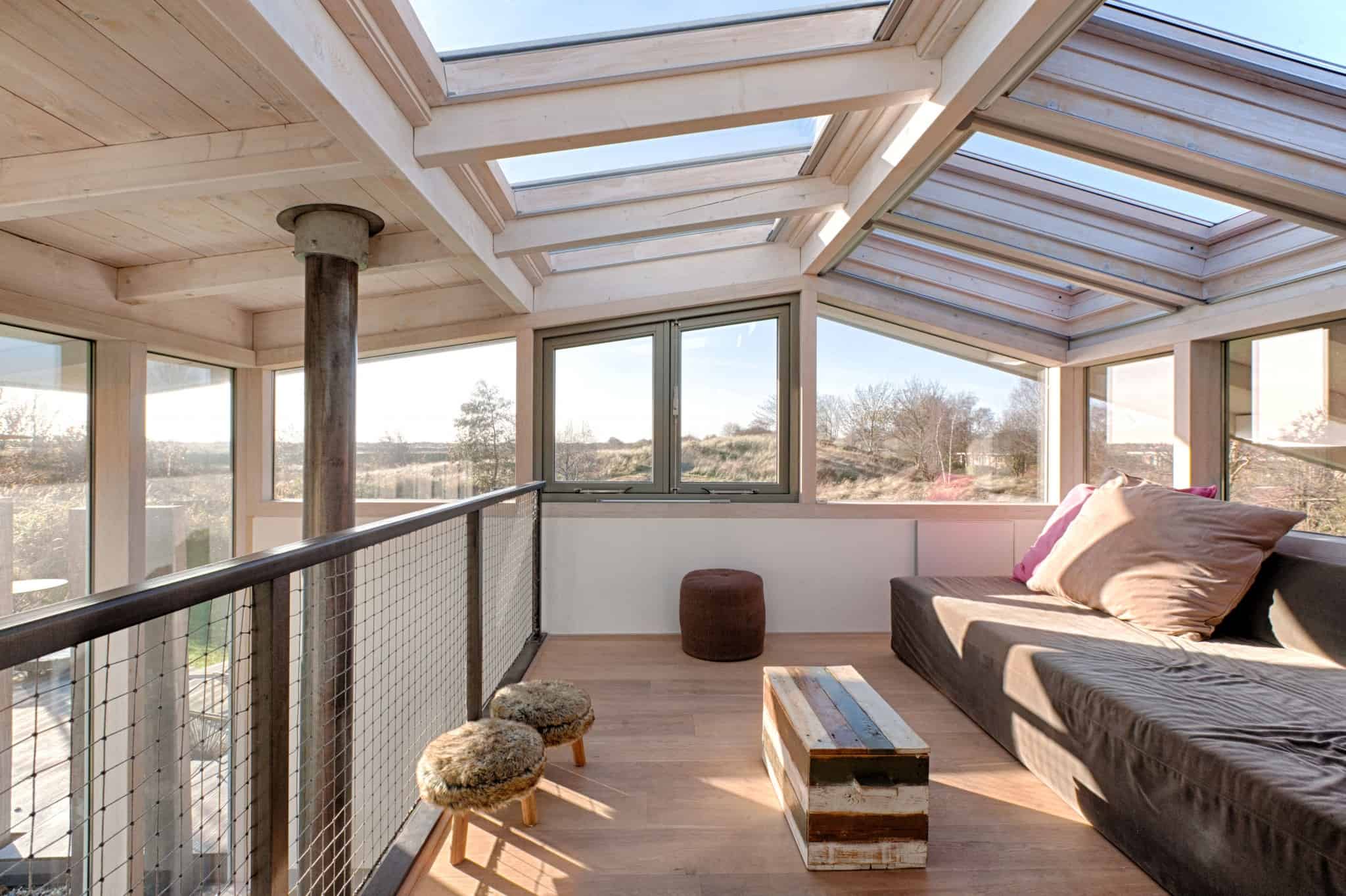 A Loft With Glass Ceiling