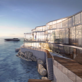 Amazing Glass Home on the Edge of Sea and Rock