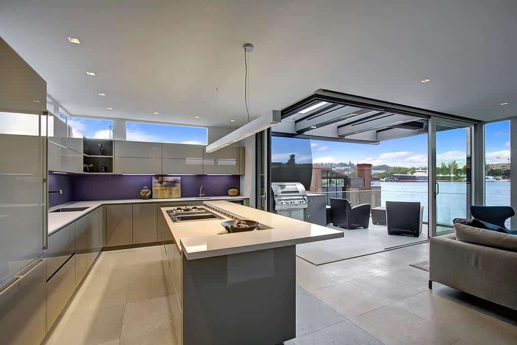 floating homes interiors modern kitchen