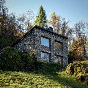 Modern Stone Cabin in Northern Italy is a Romantic Gem