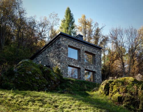 Modern Stone Cabin in Northern Italy is a Romantic Gem